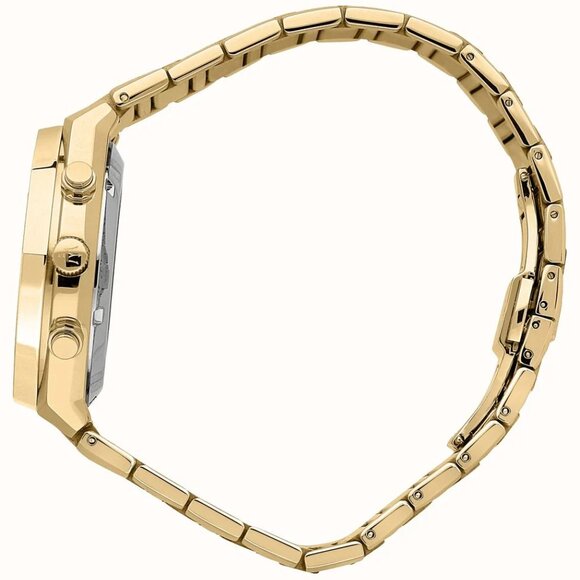 Maserati Stile Chronograph Yellow Gold Plated Watch, Original box - Picture 2 of 13